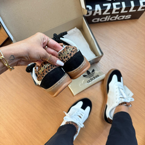 Tênis AG Branco/animal print cacau