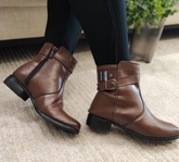 Bota Cano Baixo Caramelo