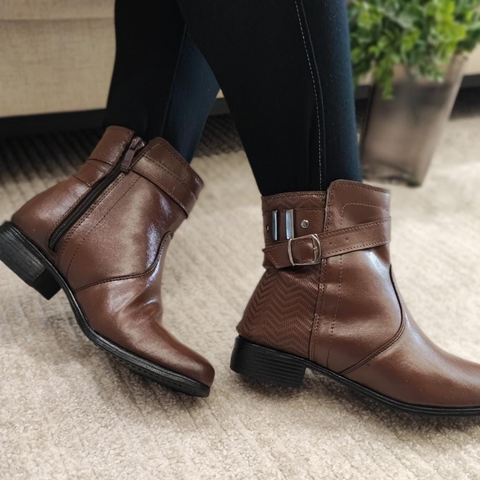 Bota Cano Baixo Caramelo