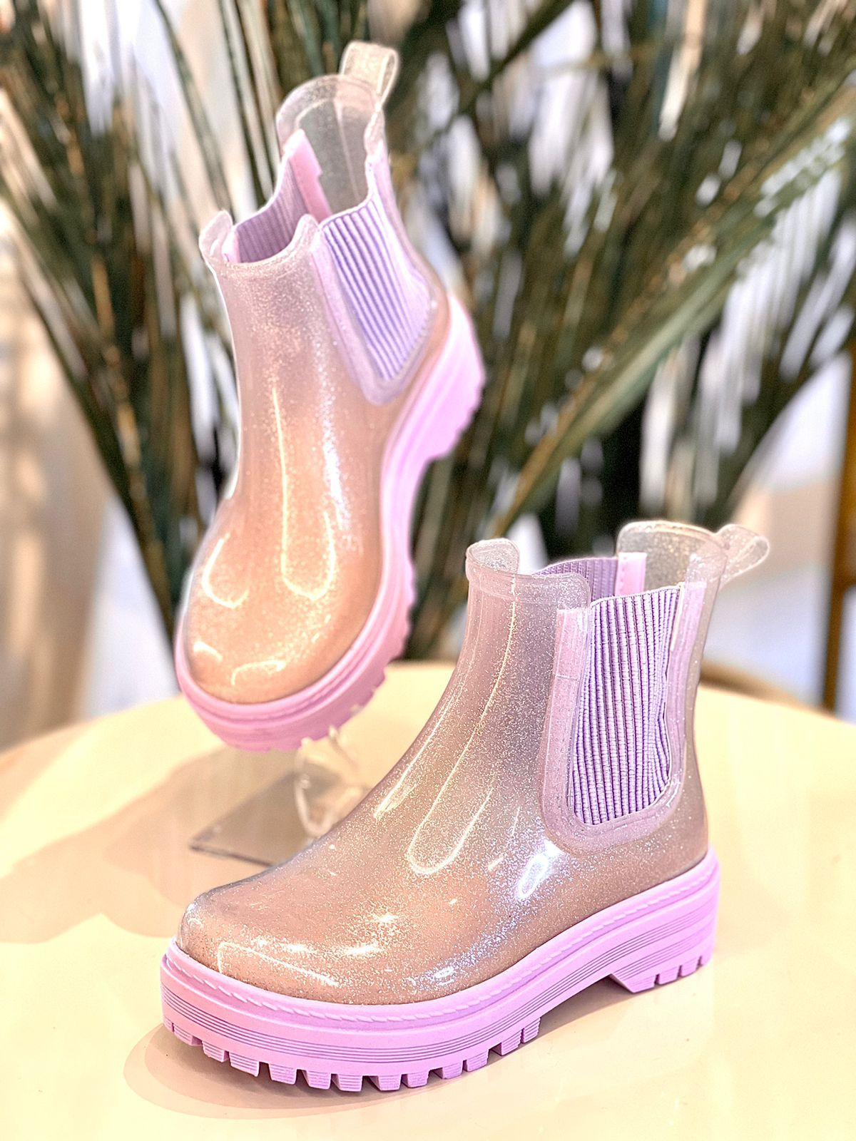 Bota infantil glitter