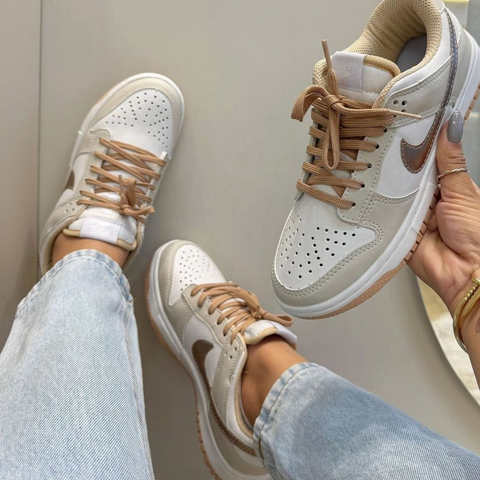 Tênis D Low Bege/Cobre