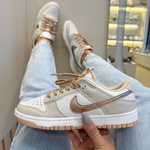 Tênis D Low Bege/Cobre