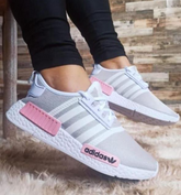 Tênis A Cinza com Rosa