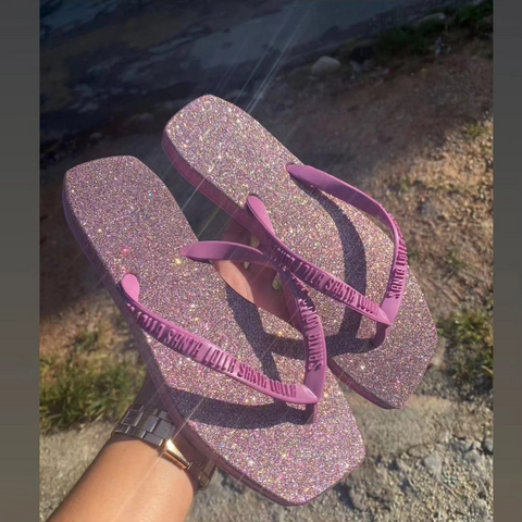 Chinelo Glitter Lilás