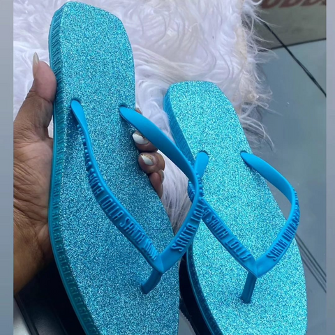 Chinelo Glitter Azul