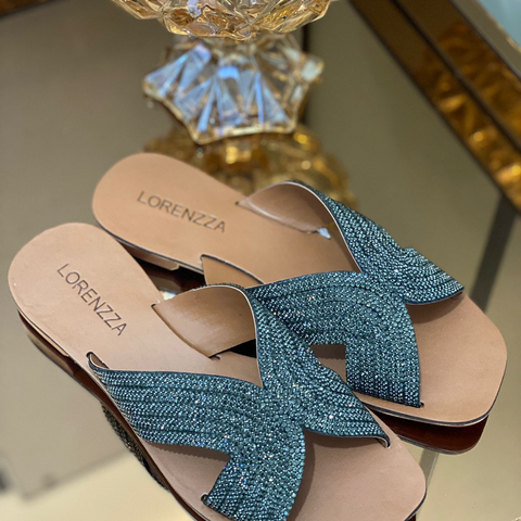 Rasteirinha Strass Onix