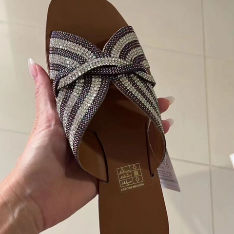 Rasteirinha Strass Roxa