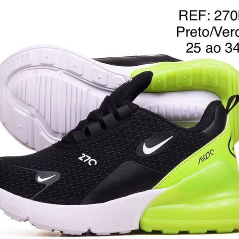 Tênis Infantil Preto com Verde